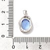 Platinum Brass Micro Pave Cubic Zirconia Pendants KK-U031-02P-05-3