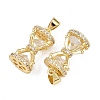 Brass Cubic Zirconia Pendants X-KK-L251-38G-2