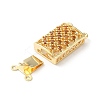 Brass Micro Pave Cubic Zirconia Box Clasps KK-F862-32G-01-2