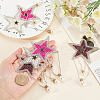 6Pcs 3 Colors Glass Hotfix Rhinestone Iron on Patches DIY-AR0002-28-3
