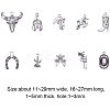 Western Charms Tibetan Style Alloy Pendants TIBEP-PH0001-05AS-2