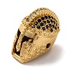Helmet Shape Rack Plating Brass with Cubic Zirconia Beads KK-S406-15C-2