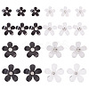 80Pcs 8 Styles Flower Resin Cabochons RESI-TA0004-28B-2