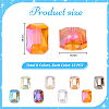 104pcs 8 Colors Electroplate Transparent Glass Beads Strands EGLA-PH0001-55-4