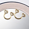304 Stainless Steel Heart Clip on Nose Rings AJEW-A062-01B-G-2
