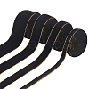 4 Rolls 4 Styles Single Face Velvet Gold Edged Ribbon for Bowknot Making OCOR-PH0002-93-1