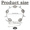 1Pc Tibetan Style Alloy Oval & Cattle Skull Head Link Chain Waist Belly Body Chains for Women AJEW-DC0003-23AS-2