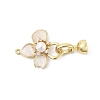 Brass Enamel Fold Over Clasps KK-U059-05G-1