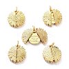 Brass Micro Pave Clear Cubic Zirconia Openable Pendants LS-KK-D004-14G-1