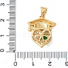 Brass Micro Pave Cubic Zirconia Pendants LS-KK-CBA0009-10G-C-3