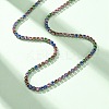 3MM 304 Stainless Steel Rhinestone Cup Chain Necklaces for Women NJEW-G175-01P-01-2