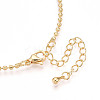 2MM Brass Textured Ball Chain Necklace Making KK-N258-21G-4