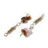 Mixed Gemstone & Glass Connector Charms KK-P242-30G-2