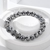 Natural Titanium Hertz Beads Stretch Bracelets for Women Men BJEW-R015-01-1