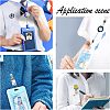 4 Pcs 4 Styles PVC Paw Badge Reel AJEW-CA0001-28A-7