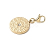 304 Stainless Steel Flat Round with Star Pendant Decoration STAS-S165-31G-2