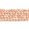 Opaque Solid Color Electroplate Glass Beads Strands X1-GLAA-F029-P4mm-A06-1