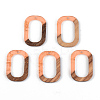 Transparent Resin & Walnut Wood Pendants RESI-S389-031A-B04-1