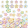 60Pcs 2 Styles Plumeria Flower Opaque Resin Cabochons CRES-YW0002-60-1