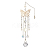 Stainless Steel Butterfly Pendant Decorations HJEW-JM02041-1