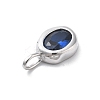 925 Sterling Silver Cubic Zirconia Oval Charms STER-S006-01S-I-2