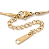 Ion Plating(IP) 304 Stainless Steel & Shell Heart Pendant Flat Snake Chain Necklaces for Women NJEW-F328-07G-3