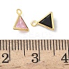 Brass with Cubic Zirconia and Glass Pendants KK-Z136-28G-3
