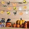 30Pcs 6 Styles Halloween Rack Plating Alloy Enamel Pendants PALLOY-CJ0002-32-8
