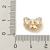 Rack Plating Brass Micro Pave Cubic Zirconia Bead KK-K386-19G-3