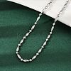 2.5MM 304 Stainless Steel Round Oval Link Chain Necklaces NJEW-M110-01P-1