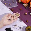 12Pcs 6 Colors Copper Wire Wrapped Natural Banded Agate Spider for Door Window Protection HJEW-NB00186-3