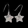 Natural Quartz Crystal Star Dangle Earrings EJEW-I315-03P-09-3