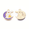 Alloy Enamel Pendants ENAM-N054-90F-1