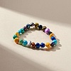 Dyed Natural Pearl Beaded Stretch Bracelet for Kids BJEW-JB09189-01-3