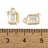 Brass Micro Pave Clear Cubic Zirconia Pendants LS-KK-L212-02G-3