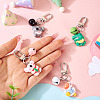 4Pcs 4 Styles Animal Resin Pendant Decorations HJEW-TAC0069-6