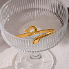 Snake Shaped 304 Stainless Steel Open Cuff Bangles for Women QJ2255-2