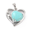 Synthetic Turquoise Pendants G-C236-01H-P-RS-2