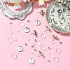 160Pcs 4 Styles Flat Round 304 Stainless Steel Stud Earring Settings with Transparent Glass Cabochons with 304 Stainless Steel Ear Nuts with Plastic Ear Nuts FIND-YW0005-37-5