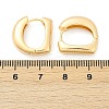 Brass D-Shaped Hoop Earrings EJEW-Q016-17G-2