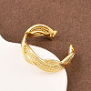 Brass Cuff Rings for Women RJEW-Z113-03G-1