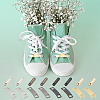 Rectangle Zinc Alloy Shoelace Charms & Cord Ends and Steel Slotted Screwdriver FIND-NB0005-75-10