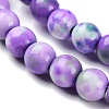 Synthetic Ocean White Jade Beads Strands G-L019-6mm-01-3