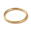 Ion Plating(IP) 304 Stainless Steel Simple Plain Band Finger Ring for Women Men RJEW-F152-04G-2