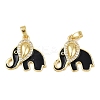 Brass Micro Pave Cubic Zirconia Pendants KK-F908-08G-01-1
