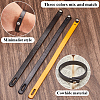 3Pcs 3 Colors Leather Wide Cord Bracelets with Alloy Button BJEW-GF0001-26-6