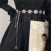 Alloy with Iron Hollow Flat Round Link Chain Waist Belly Chains for Women FS-WG0D649-02-2