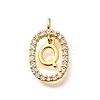 Brass Micro Pave Cubic Zirconia Pendants ZIRC-P123-01G-Q01-1