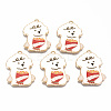 Alloy Enamel Pendants ENAM-T011-21KC-RS-1