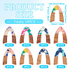 16Pcs 8 Colors Resin and Walnut Pendants FIND-TA0006-36B-4